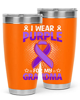 i wear purple for grandma 171#- alzheimers- Tumbler