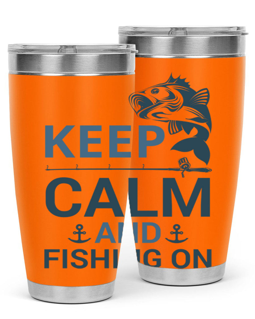 keep calm 65#- fishing- Tumbler