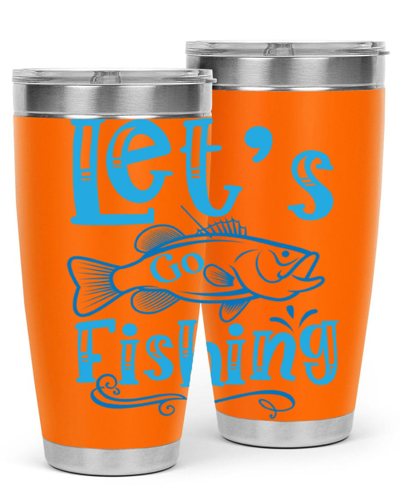 lets go fishing 205#- fishing- Tumbler