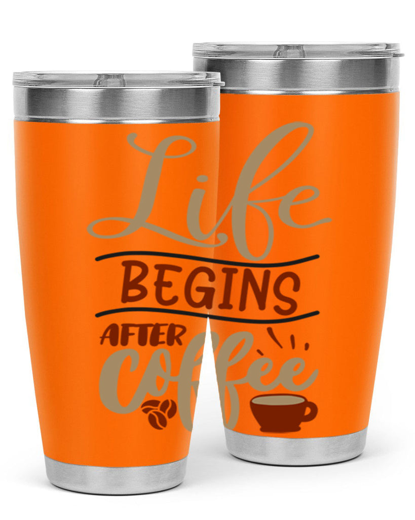 life begins after coffee 210#- coffee- Tumbler