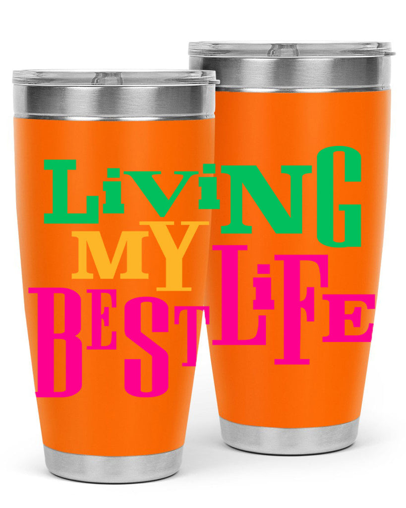 living my best life 96#- black words phrases- Cotton Tank