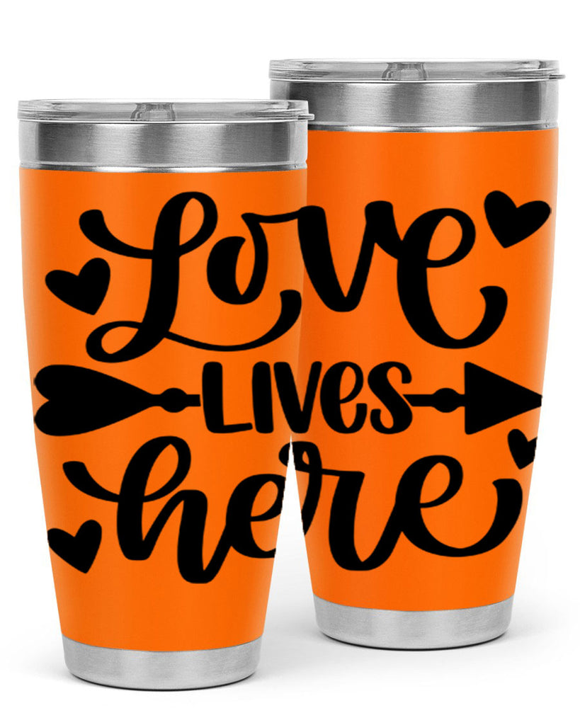 love lives here 7#- home- Tumbler