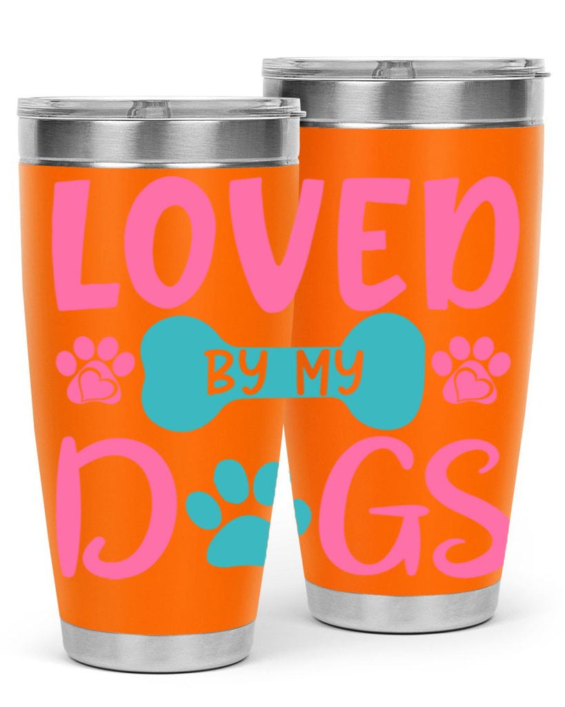 loved by my dogs 327#- mom- Tumbler