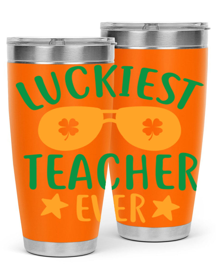 luckiest teacher ever 13#- mardi gras- Tumbler