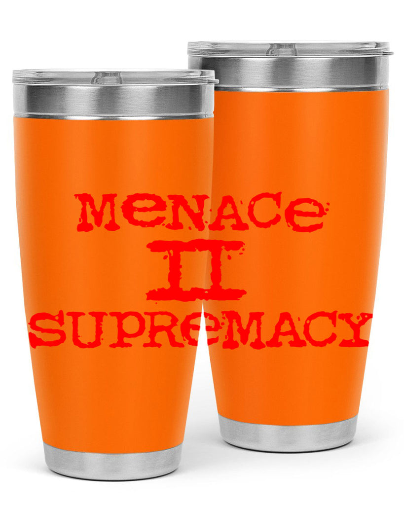 menace to supremacy 69#- black words phrases- Cotton Tank