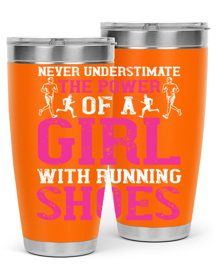 never understimate the power of a girl with running shoes 29#- running- Tumbler