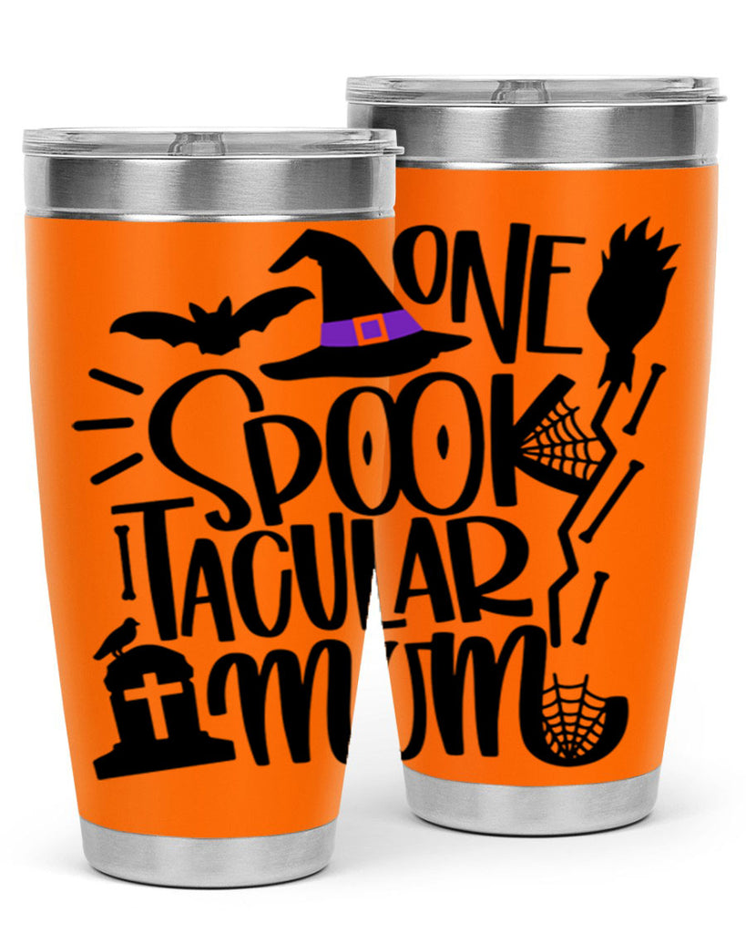 one spooktacular mom 34#- halloween- Tumbler