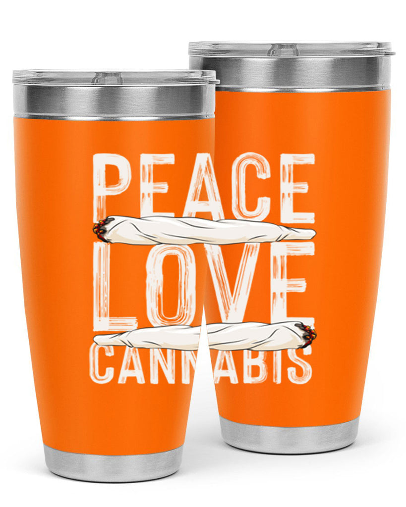 peace love cannabis 216#- marijuana- Tumbler