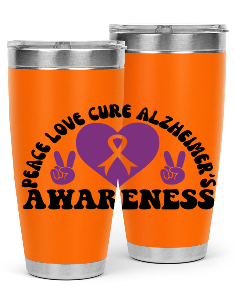 peace love cure alzheimer s awareness 206#- alzheimers- Cotton Tank
