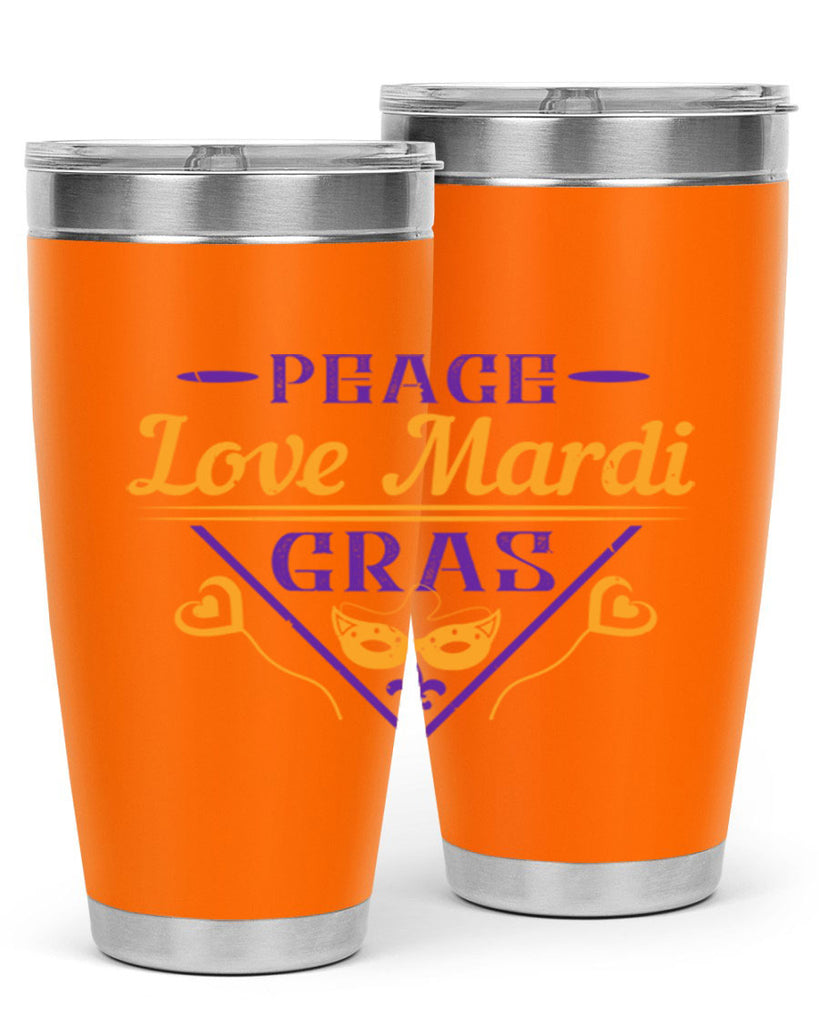 peace love mardi gras 39#- mardi gras- Tumbler