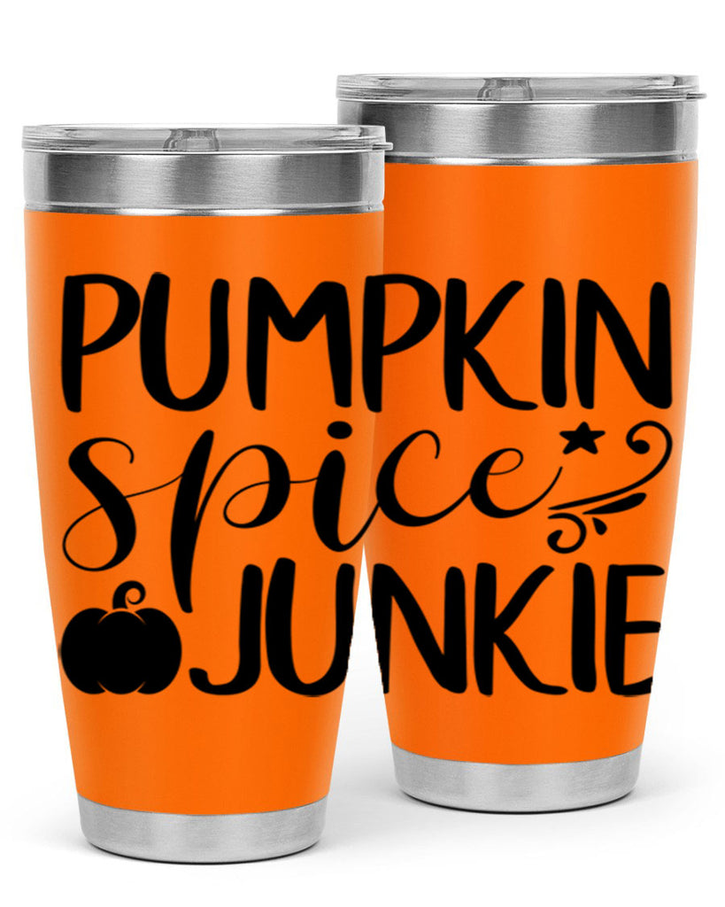 pumpkin spice junkie 548#- fall- Tumbler
