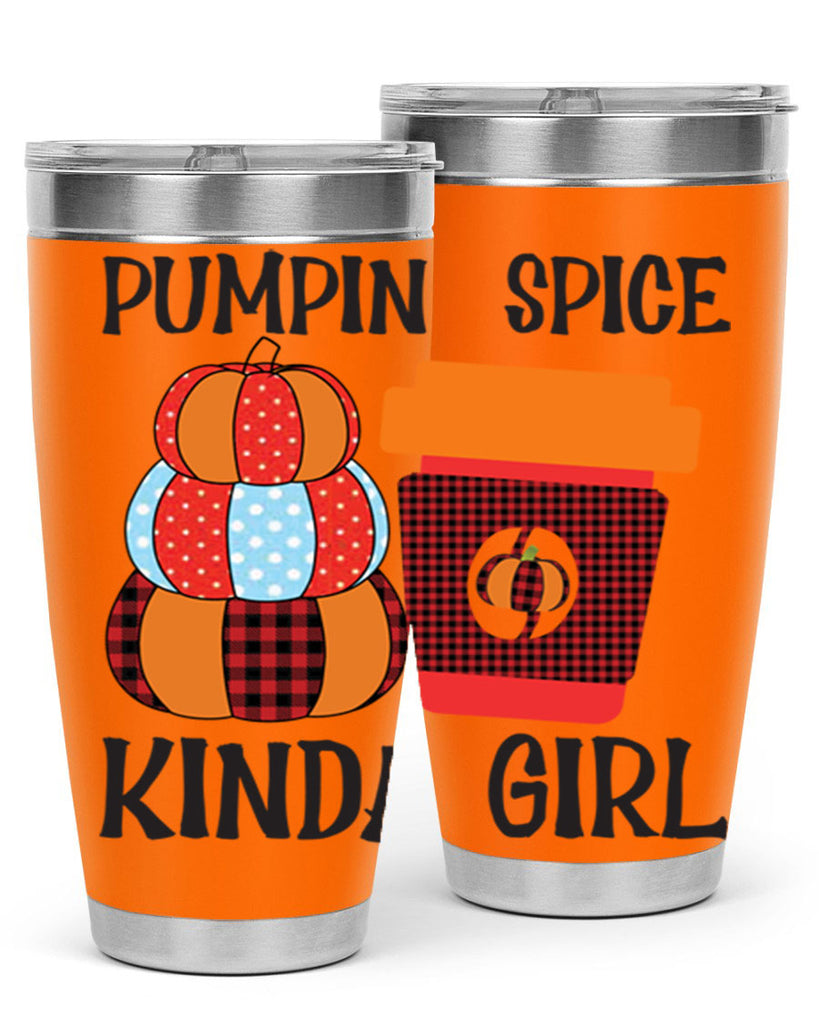 pumpkin spice kinda girl 551#- fall- Tumbler