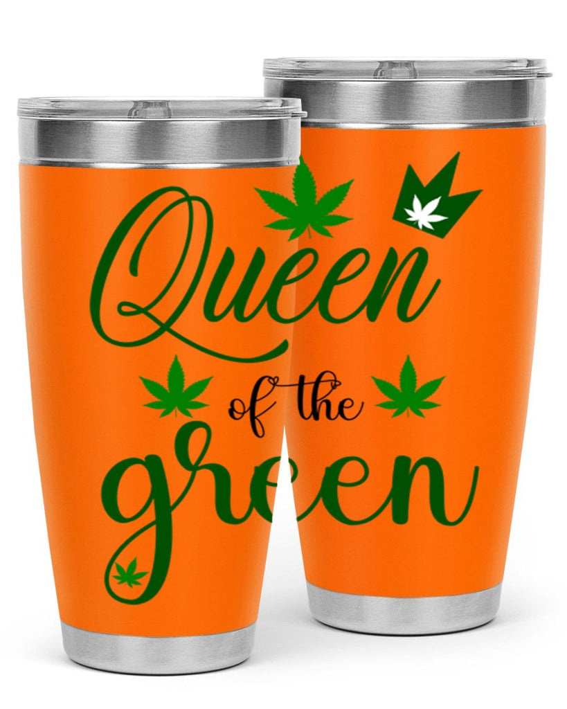 queen of the green 222#- marijuana- Tumbler