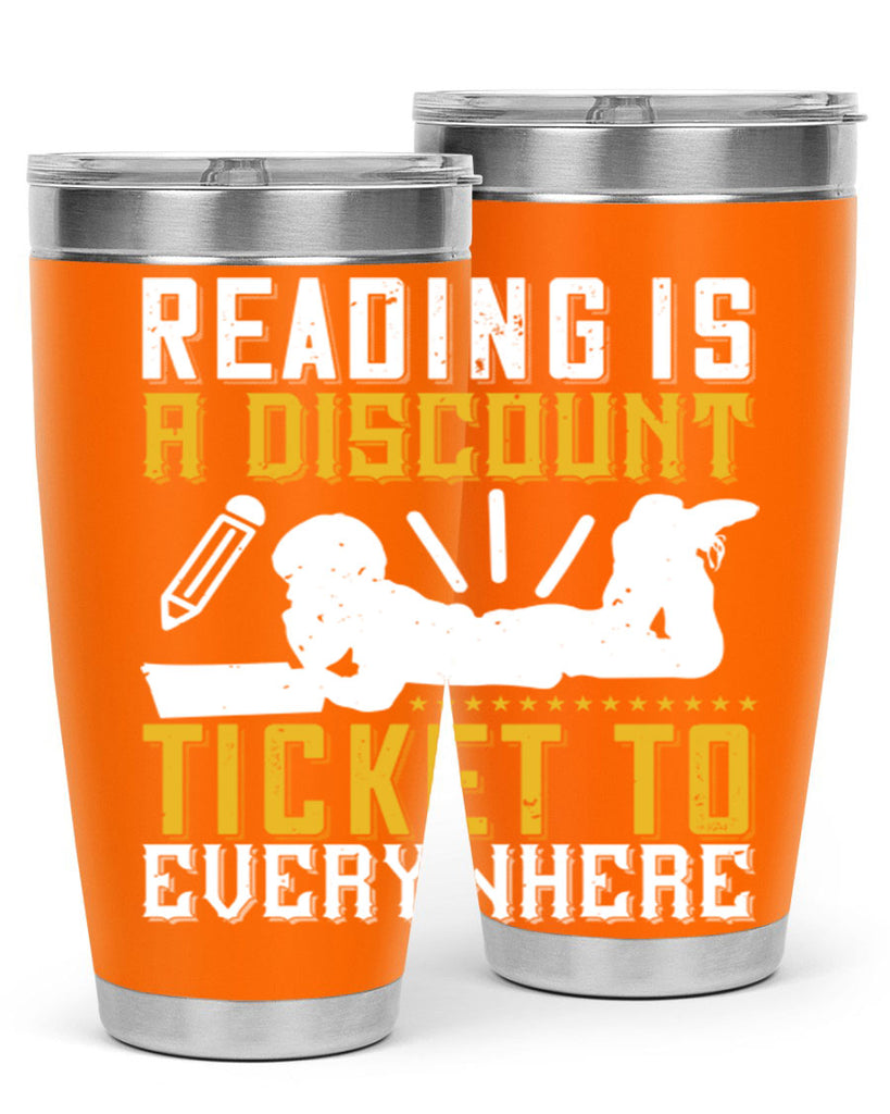 reading is a discount ticket to everywhere 16#- reading- Tumbler