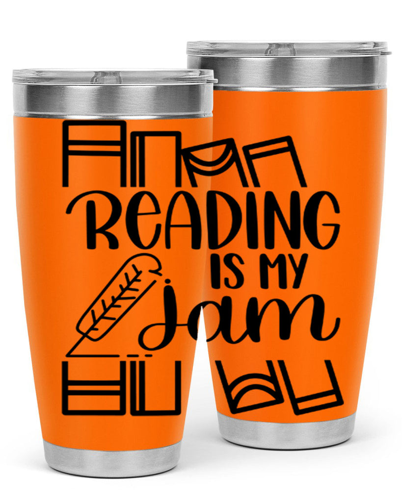 reading is my jam 29#- reading- Tumbler