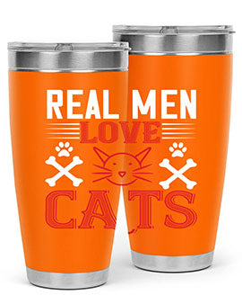 real man love cats Style 113#- cat- Tumbler