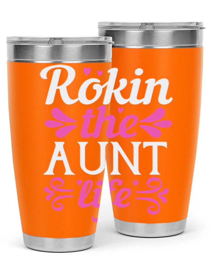 rokin the aunt life Style 24#- aunt- Tumbler