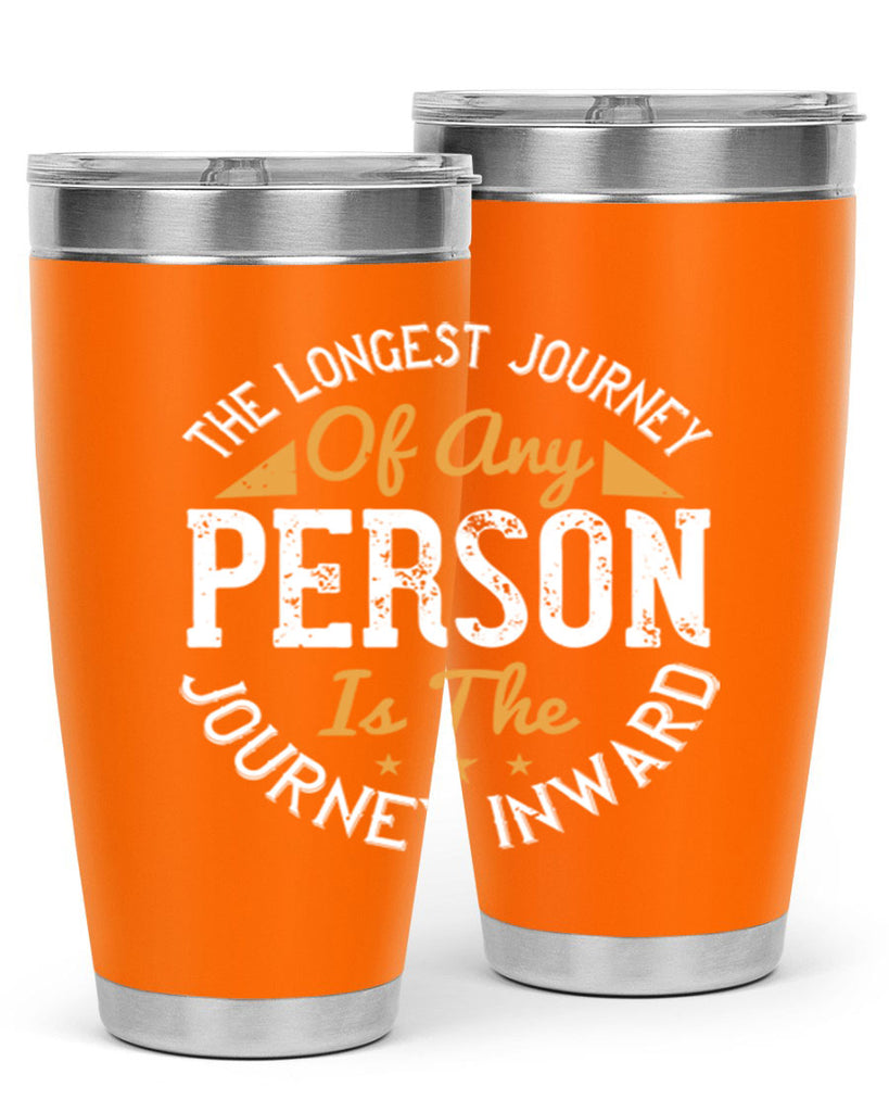 the longest journey of any person is the journey inward 60#- yoga- Tumbler