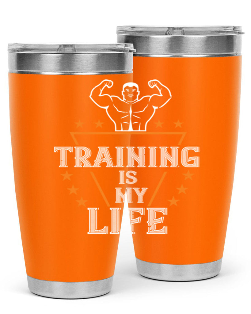 traing is my life 61#- gym- Tumbler