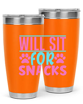 will sit for snacks Style 57#- dog- Tumbler