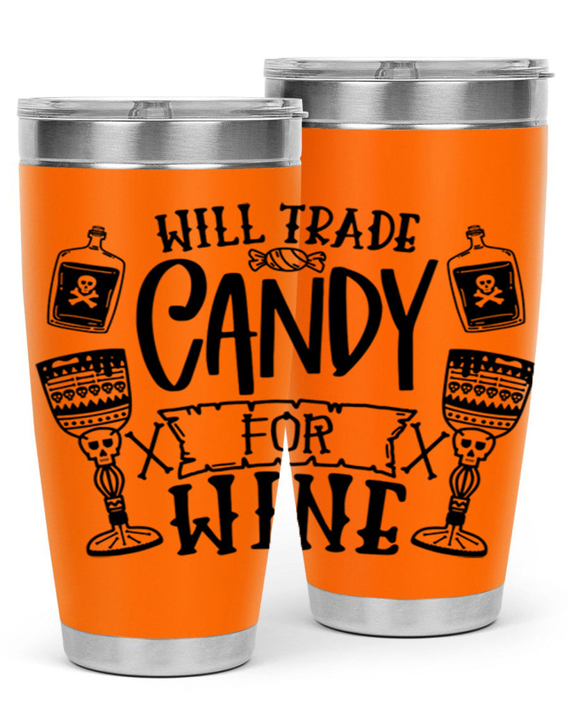 will trade candy for wine 10#- halloween- Tumbler