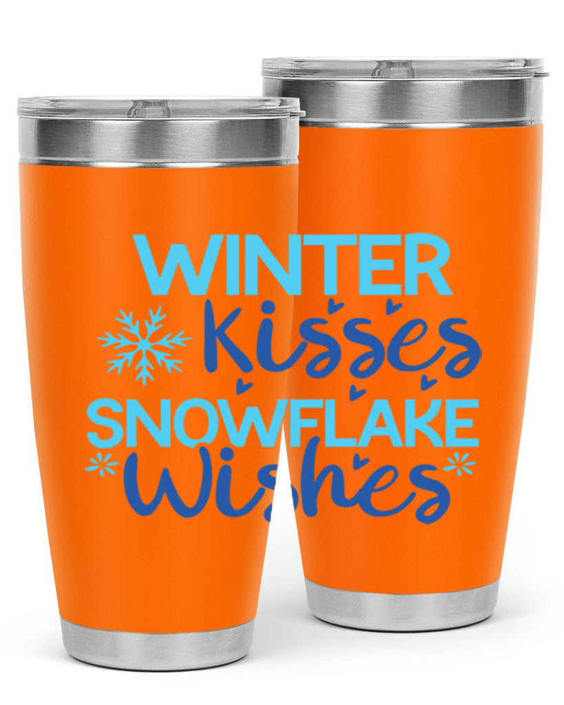 winter kisses snowflake wishes 519#- winter- Tumbler