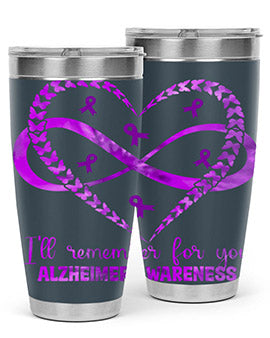 AlzheimerS Awareness Heart Infinity 14#- alzheimers- Tumbler