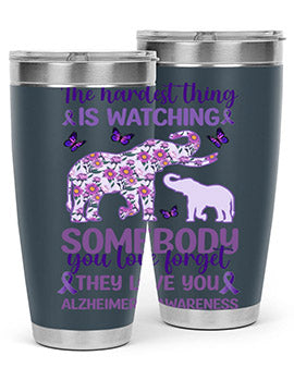 AlzheimerS Awareness Purple Elephant 16#- alzheimers- Tumbler