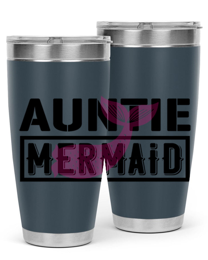 Auntie mermaid 18#- mermaid- Tumbler