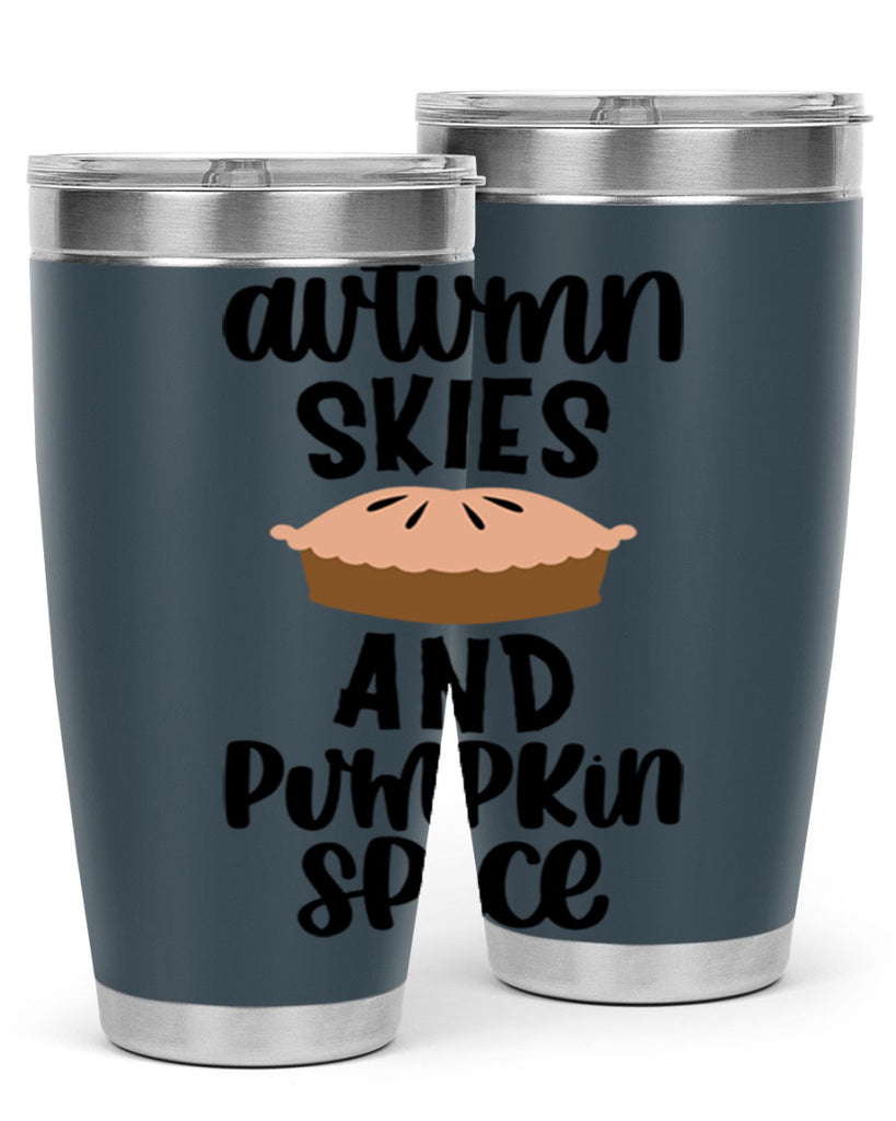 Autumn Skies And Pumpkin Spice 477#- fall- Tumbler