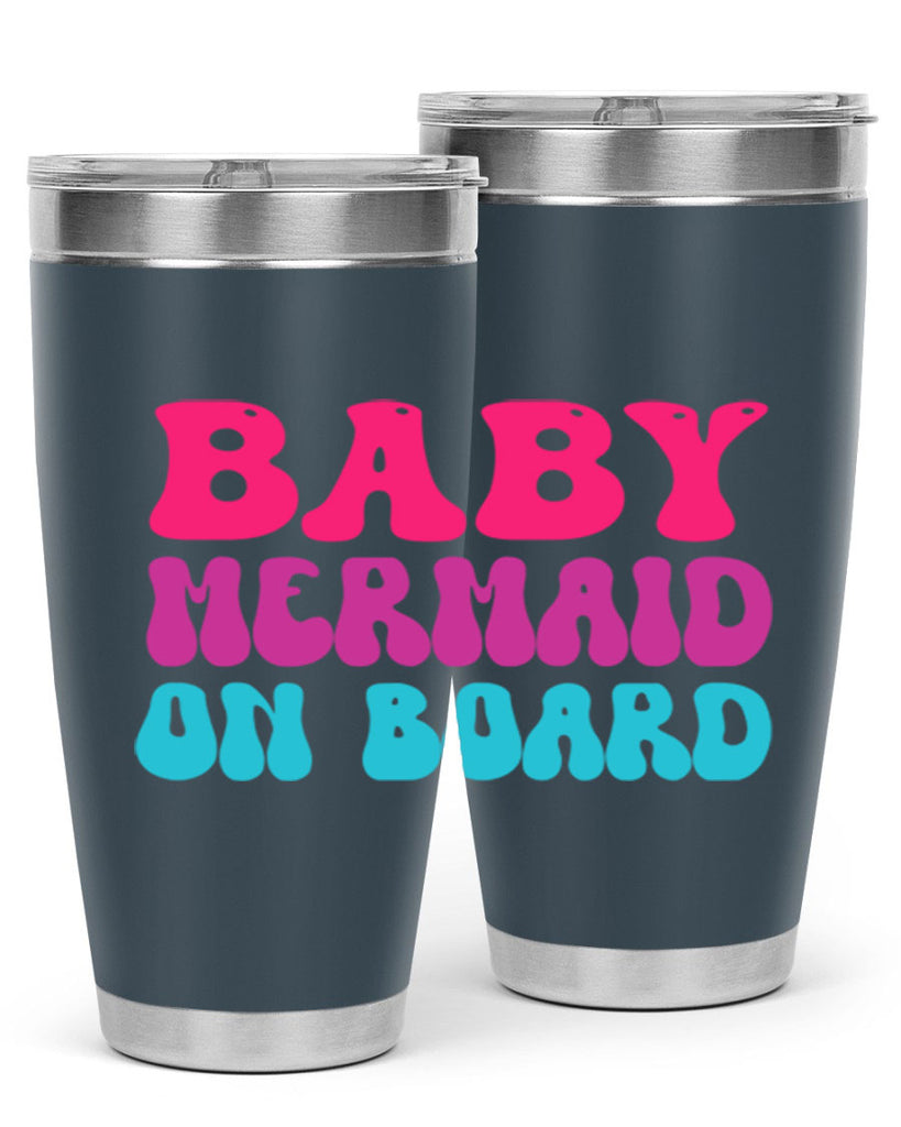 Baby Mermaid On Board 19#- mermaid- Tumbler