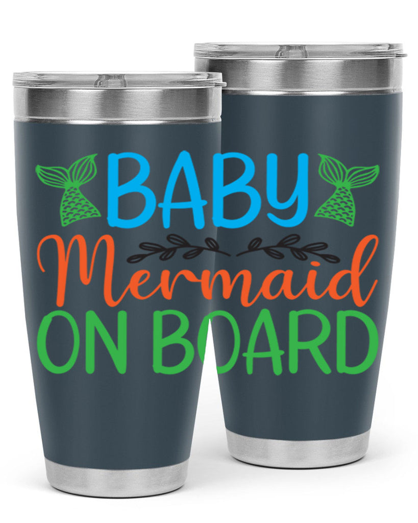 Baby Mermaid On Board 33#- mermaid- Tumbler