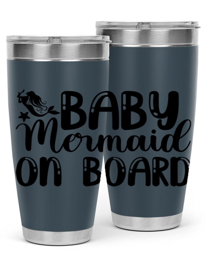 Baby Mermaid on Board 35#- mermaid- Tumbler