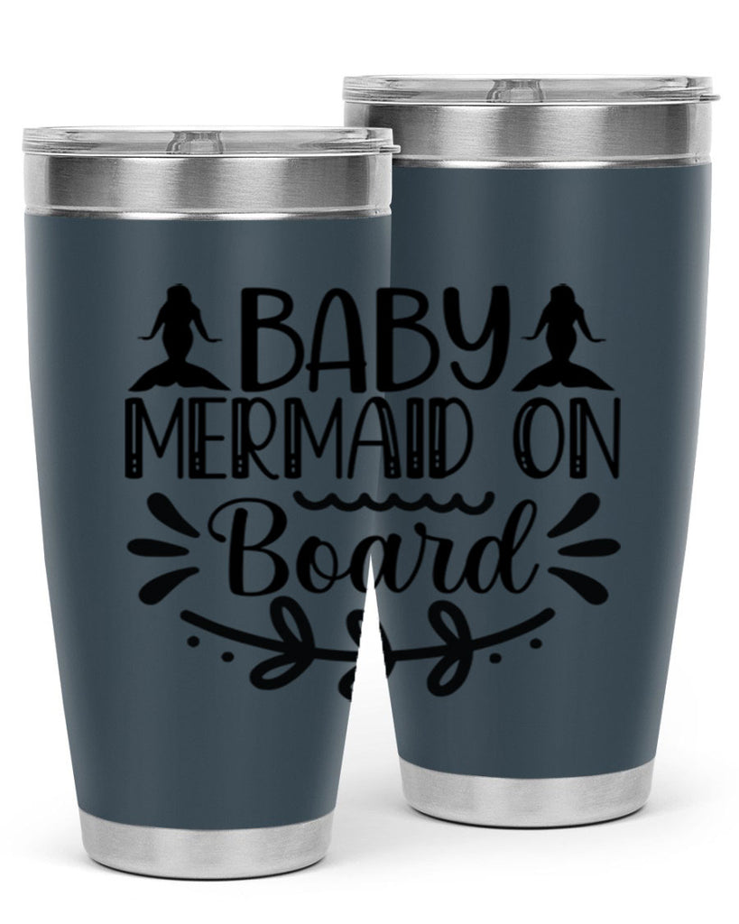 Baby mermaid on board 30#- mermaid- Tumbler