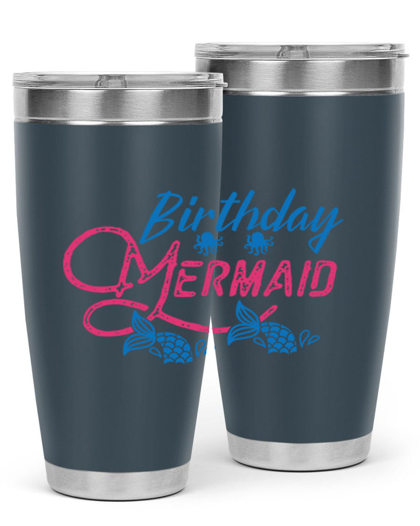 Birthday Mermaid 71#- mermaid- Tumbler