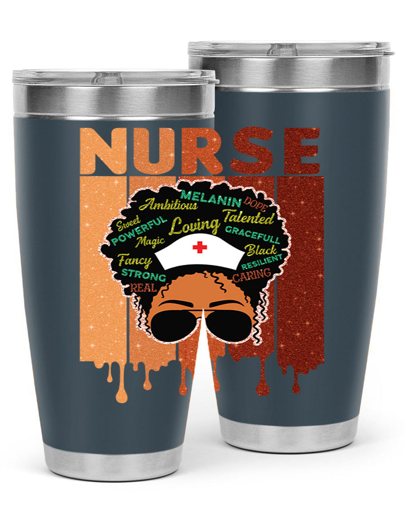 Black Nurse African Melanin Juneteenth 22#- Juneteenth- tumbler