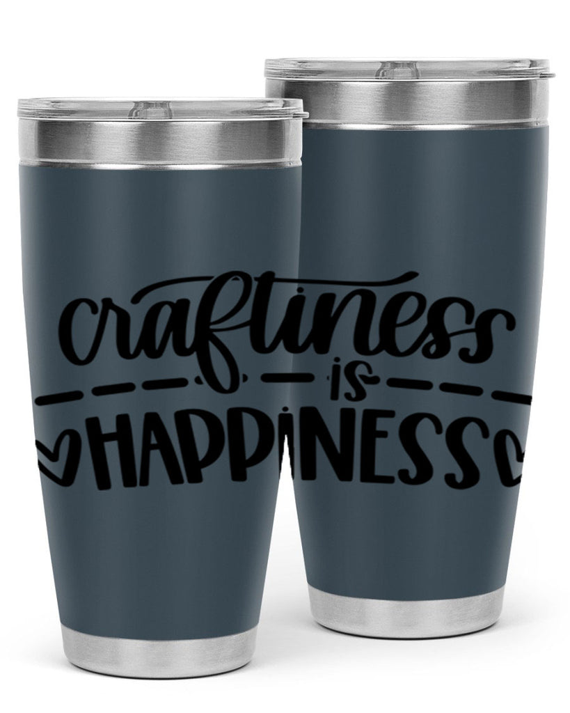 Craftiness Is Happiness 35#- crafting- Tumbler