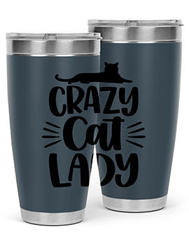 Crazy Cat Lady Style 92#- cat- Tumbler