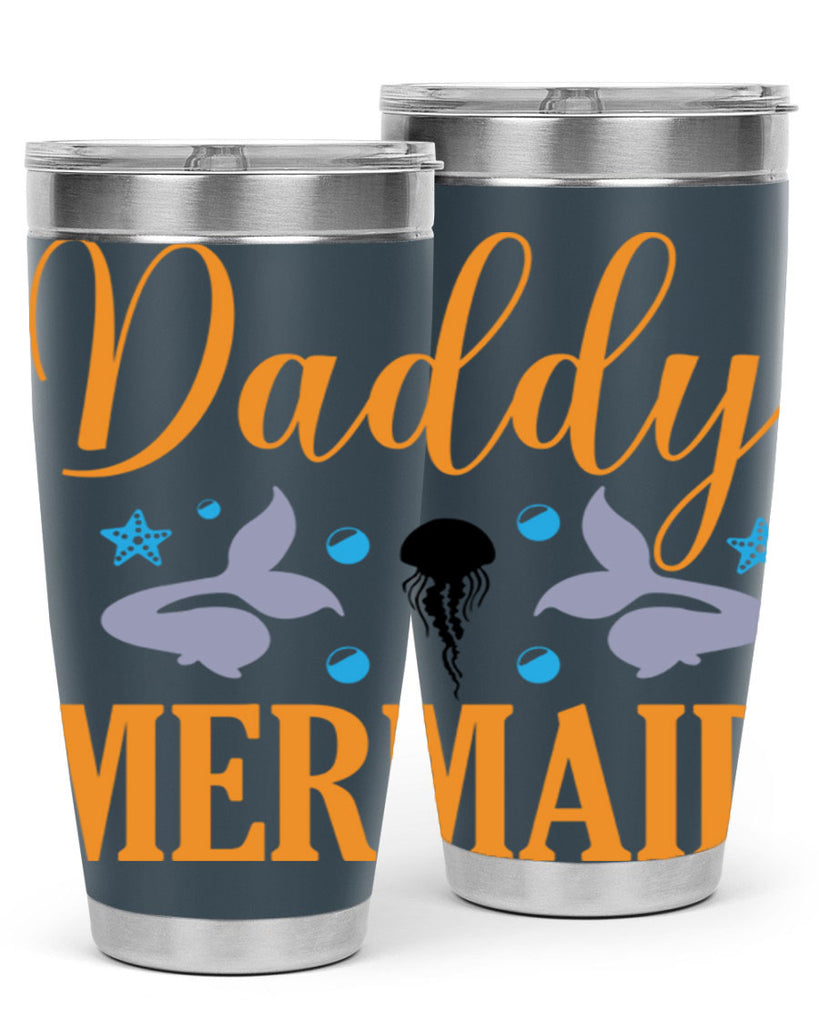 Daddy Mermaid Design 113#- mermaid- Tumbler