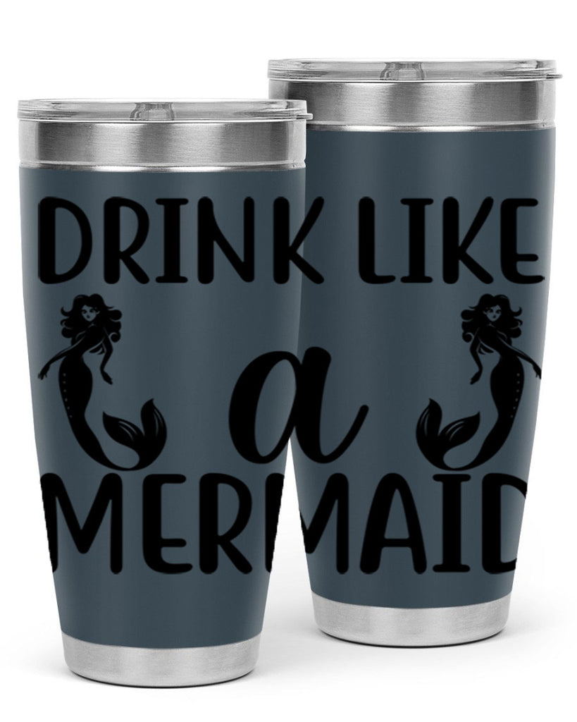 Drink like a mermaid 148#- mermaid- Tumbler