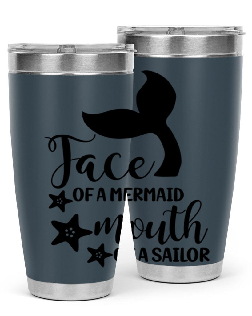 Face of a Mermaid mouth 165#- mermaid- Tumbler