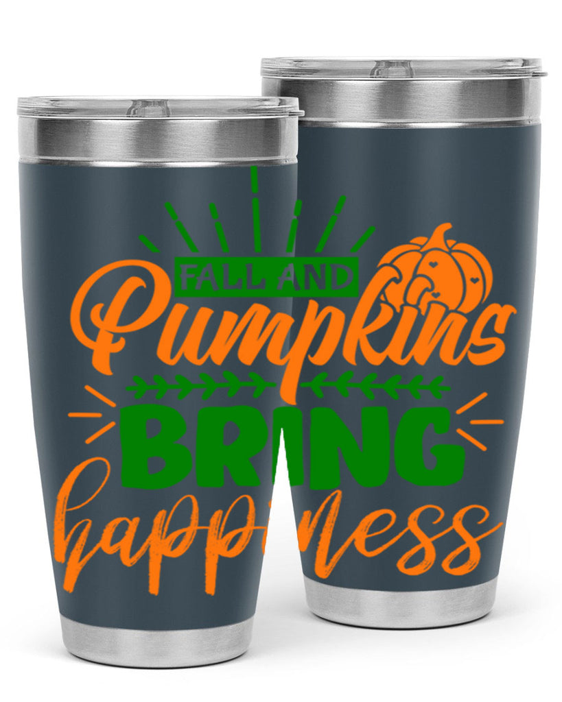 Fall and Pumpkins Bring Happiness 85#- fall- Tumbler