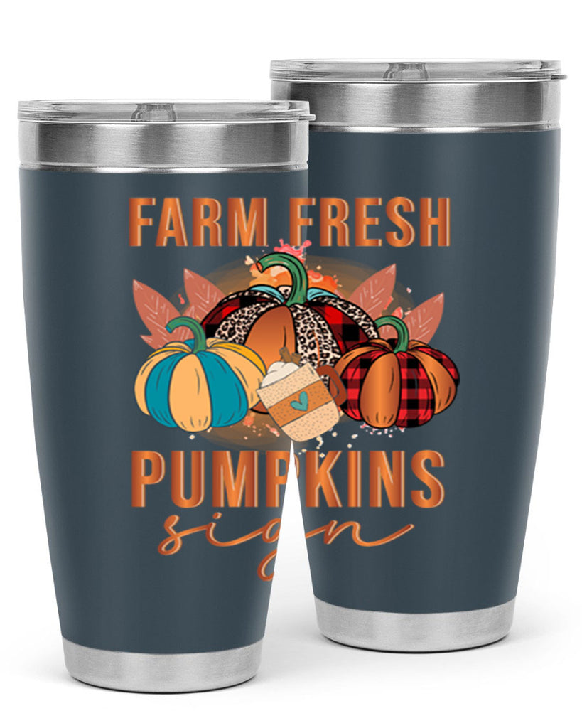 Farm Fresh Pumpkins Sign 175#- fall- Tumbler