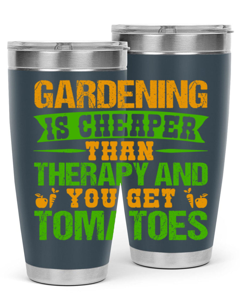 Gardening is cheaper than therapy 63#- farming and gardening- Tumbler