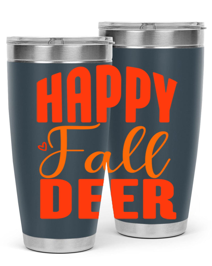 Happy Fall Deer Design 218#- fall- Tumbler