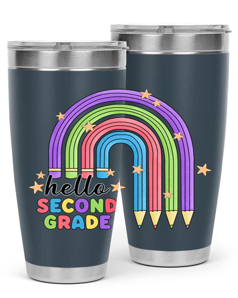 Hello 2nd Grade Pencil Rainbow 11#- second grade- Tumbler