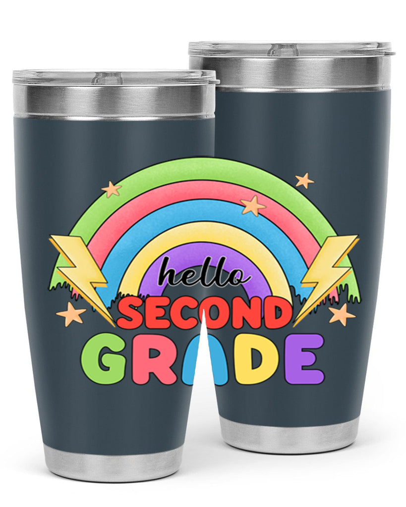 Hello 2nd Grade Rainbow 12#- second grade- Tumbler