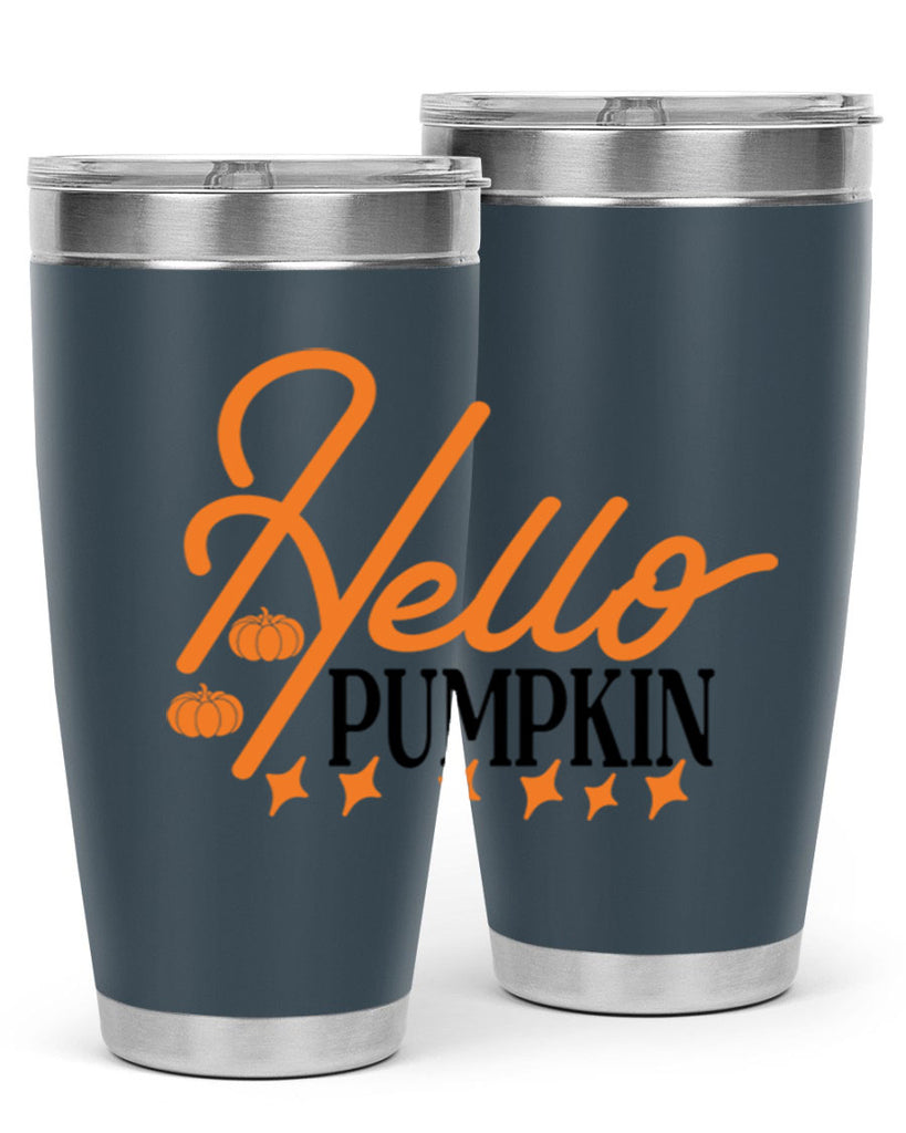 Hello Pumpkin 293#- fall- Tumbler
