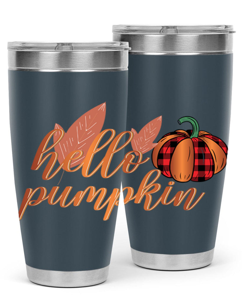 Hello Pumpkin 294#- fall- Tumbler