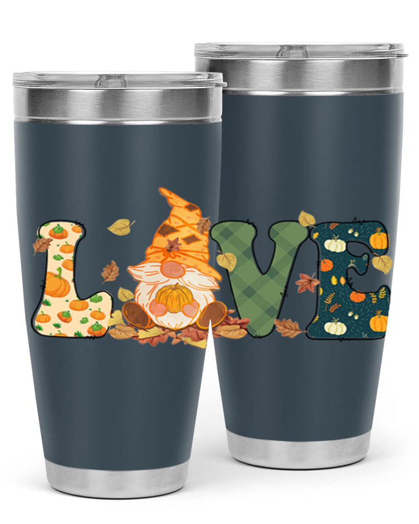 LOVEFallAutumnGnome 415#- fall- Tumbler